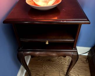 Small Accent Table with Slide Shelf