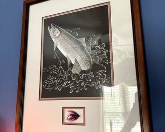 Framed, Matted, and Signed Fish Art by Dave Bartholet