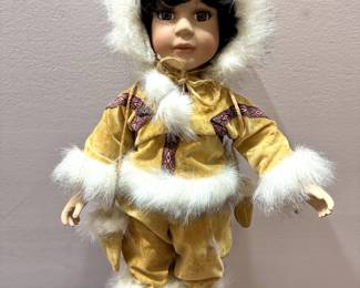 Vintage Eskimo Porcelain Doll