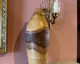 Vintage Handmade Wood Vase