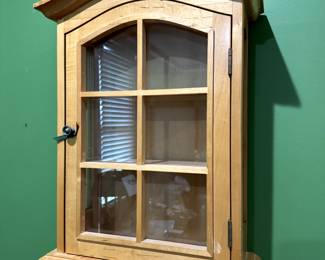 Maple Wood Hanging Curio Cabinet
