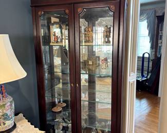 Beautiful 4 Shelf Lighted Curio Cabinet