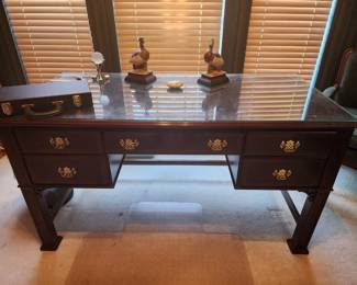 Mahogany Desk with 4 Drawers