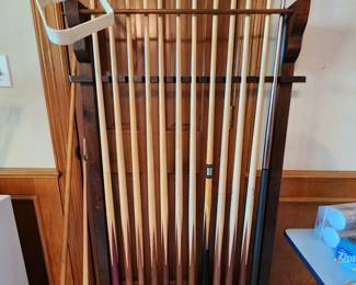 Assortment of Pool Sticks