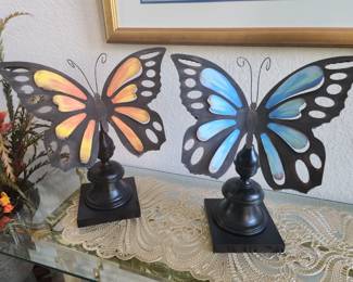 2 Butterflies on Stands