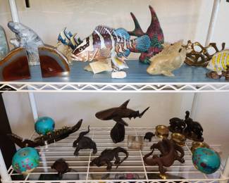 Handcarved Wooden Figurines - Nautical Decor - Rock Bookends