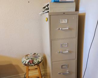 4 Drawer File Cabinet - Stool