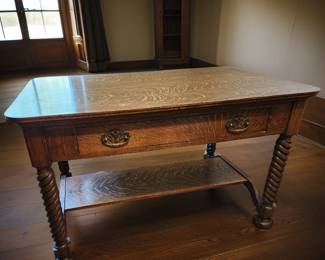 Antique Oak Library Table $345 or bid #20