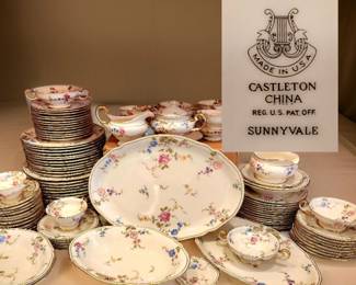 Set of Vintage Porcelain Dinnerware $245 or bid #49