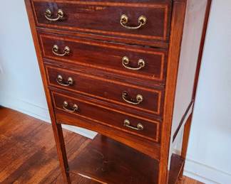 Vintage Inlaid Mahogany Music Cabinet $165 or bid #3