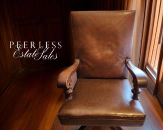 Vintage Leather Desk Chair $89 or bid #30