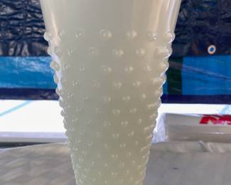 milk glass vase