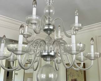 Curry & Company Glass Chandelier $600