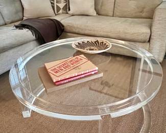 48" designer acrylic coffee table $425 (this table is currently on line for $1900)