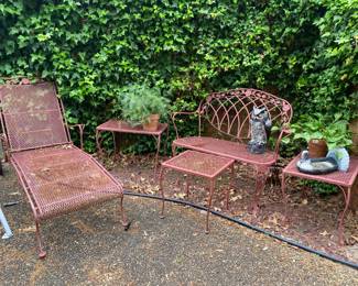 midcentury iron patio furniture