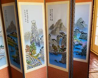 oriental folding screen