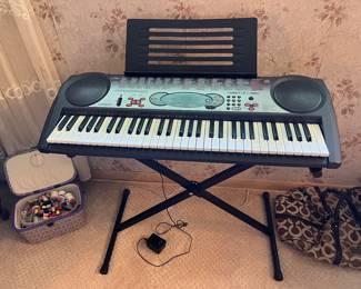 Casio keyboard with stand