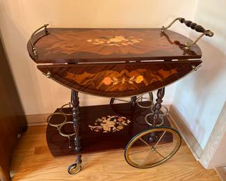 Gorgeous wood tea cart