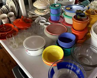 Anchor Hocking, Tupperware and MANY other kitchen supplies! 