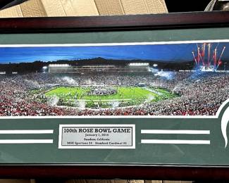 100th Rose Bowl Framed Print! 2014 MSU vs Stanford!