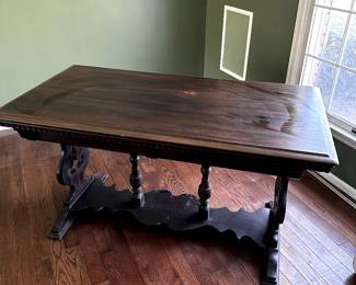 A beautiful Antique Library Table! (Note: I just dusted it so it looks like its wet, its not)