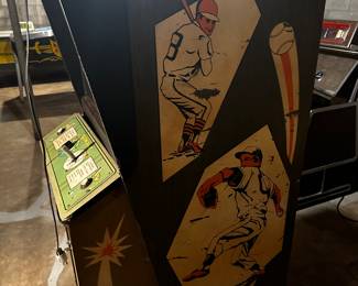 This is a vintage coin operated Midway Tornado Baseball Game. Needs cleaning and servicing. Complete! 