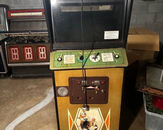 This is a vintage coin operated Midway Tornado Baseball Game. Needs cleaning and servicing. Complete! 