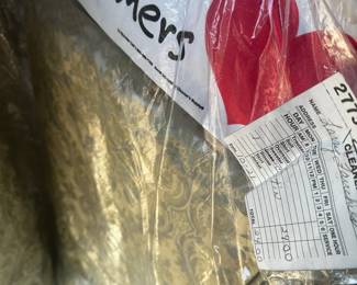 One of Several sets of BEAUTIFUL HEAVY BROCADE Drapes! MOST still in the Dry Cleaning Bags! 