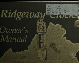 A terrific 1982 Ridgeway Liberty Grandfather Clock with ALL paperwork! 