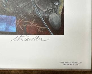 This is a STUNNING Civil War Framed lithograph! This is one of two that we have! Signed and Numbered by the artist Mort Kunstler!