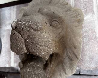 This is a GREAT Stone Lions Head! It has a hole in the mouth to be used as a fountain! 