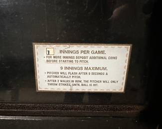 This is a vintage coin operated Midway Tornado Baseball Game. Needs cleaning and servicing. Complete! 
