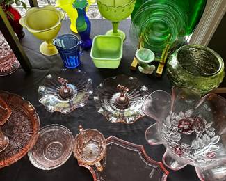 Vintage glass in every color and configuration! 