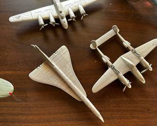 A set of three Danbury Mint Pewter Air Craft Models! 