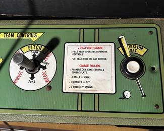 This is a vintage coin operated Midway Tornado Baseball Game. Needs cleaning and servicing. Complete! 