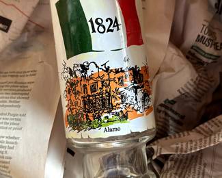 A Vintage Set of 1973 Alamo Glass National Flag Foundation Glasses! 
