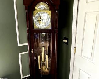 A terrific 1982 Ridgeway Liberty Grandfather Clock with ALL paperwork! 