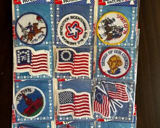 This is a FANTASTIC MINT ORIGINAL BICENTENNIAL PATCH STORE DISPLAY WITH ALL PATCHES! COMPLETE!