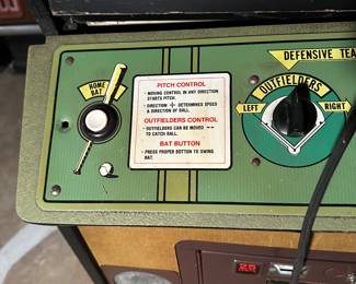 This is a vintage coin operated Midway Tornado Baseball Game. Needs cleaning and servicing. Complete! 