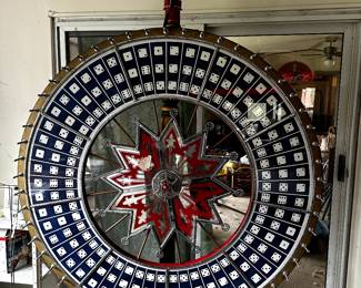 This is a FANTASTIC 19th Century H.C. Evans of Chicago Illinois "Big Six" Casino/Saloon Gambling Wheel! It is in ABSOLUTE MINT condition! COMPLETE! Spins beautifully! And is really an art piece! This beautiful piece also comes with it ORIGINAL wooden boxes! 