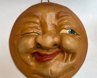A FANTASTIC Chalk ware Man In The Moon! PERFECT CONDITION! No Chips, cracks or paint loss at all! This character was used throughout the early to mid 20th century for advertisements. Could possibly be for a cigar company called Admiration Cigars - but not signed. 
