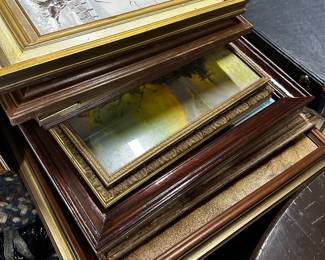 We have started moving stuff around and taking a peek into the dozens of totes/boxes waiting for us! Here are a few pics of the excellent treasures you can expect from this fantastic Fostoria estate sale!