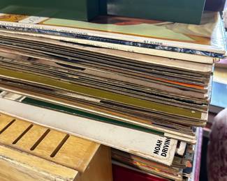 We have started moving stuff around and taking a peek into the dozens of totes/boxes waiting for us! Here are a few pics of the excellent treasures you can expect from this fantastic Fostoria estate sale!