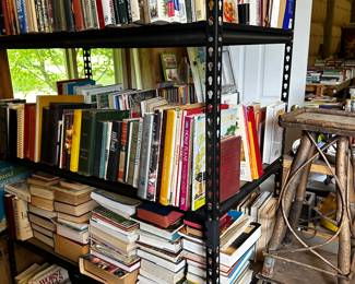 There are literally hundreds of books! From ANTIQUE to Modern! We saw some first editions too! 