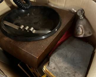 We have started moving stuff around and taking a peek into the dozens of totes/boxes waiting for us! Here are a few pics of the excellent treasures you can expect from this fantastic Fostoria estate sale!