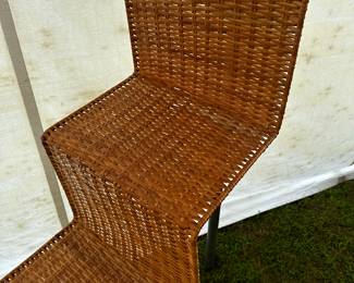 Love this wicker step shelf unit! 