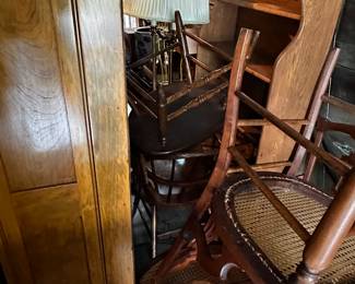 We have started moving stuff around and taking a peek into the dozens of totes/boxes waiting for us! Here are a few pics of the excellent treasures you can expect from this fantastic Fostoria estate sale!