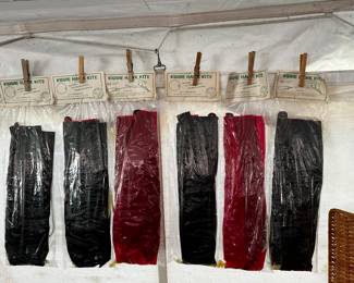 We are taking EVERY possible advantage for space in the tent! Hangin here are very cool VINTAGE MIOP Kites! 