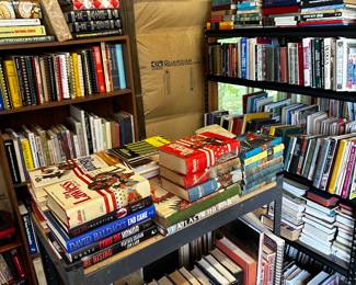 There are literally hundreds of books! From ANTIQUE to Modern! We saw some first editions too! 