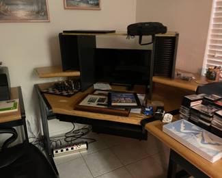 We have a TV Printer Shreader etc 4 Desks